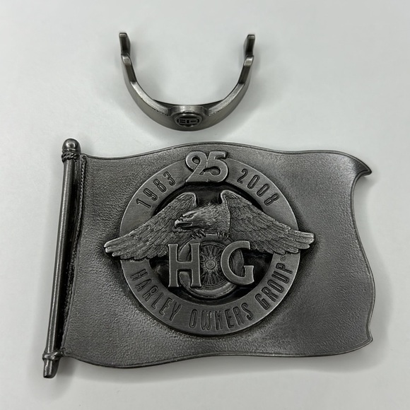 Harley-Davidson HOG 25th Anniversary Collector Metal Plaque with Stand - Picture 2 of 4